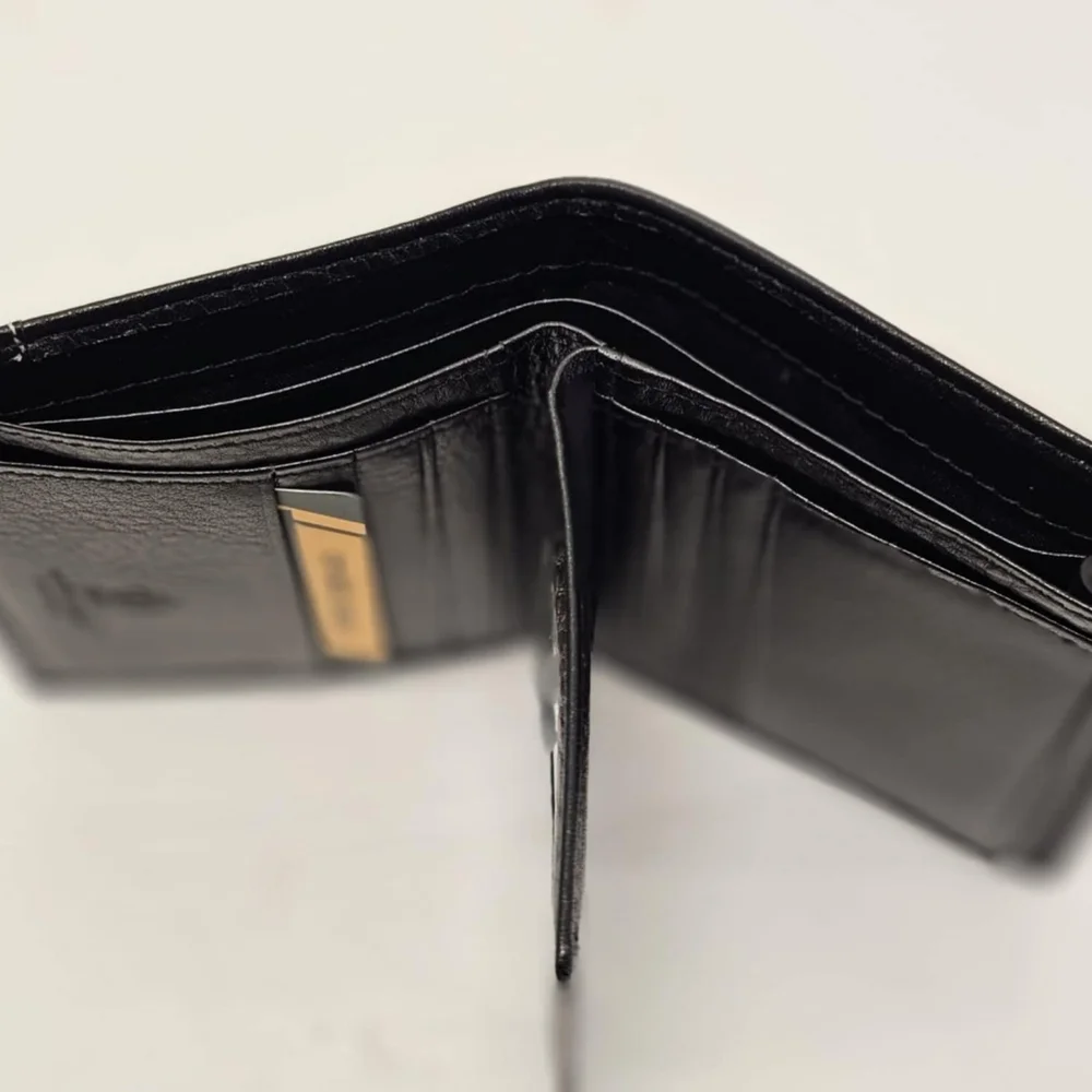 Arnaldo‎ Bassini Italy blacl leather wallet